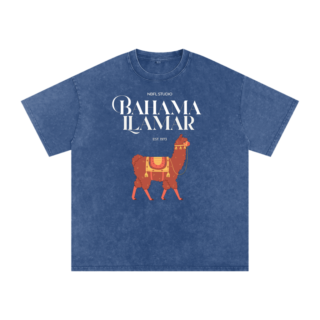 Bahama Llamar Acid Wash Oversize T-Shirt