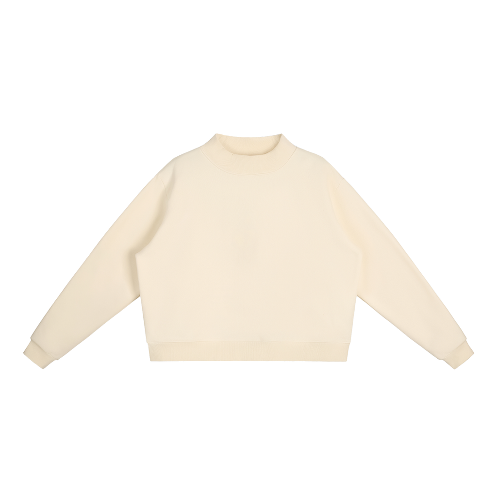 BLANK Essential Fleece Mock-Neck Crew Sweatshirt
