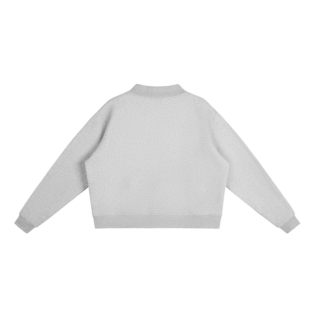 BLANK Essential Fleece Mock-Neck Crew Sweatshirt