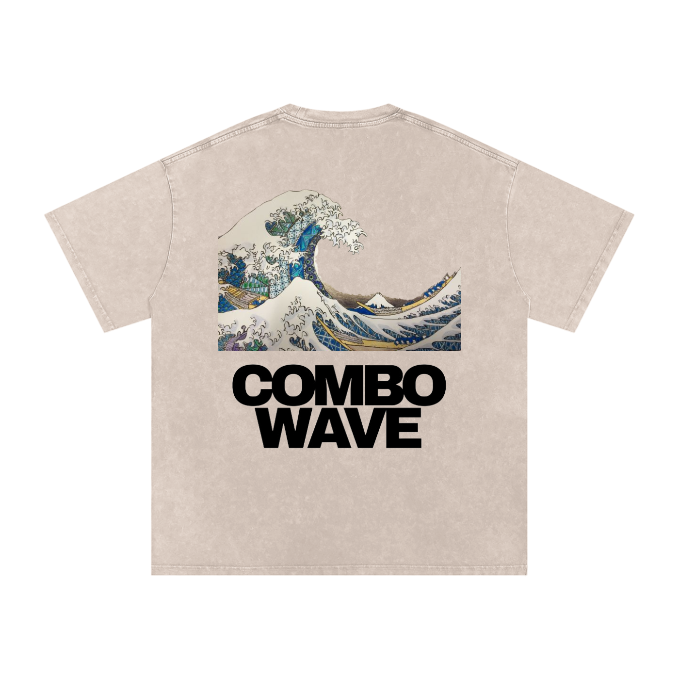 Combo Wave - Snow Washed Oversized Cotton T-Shirt