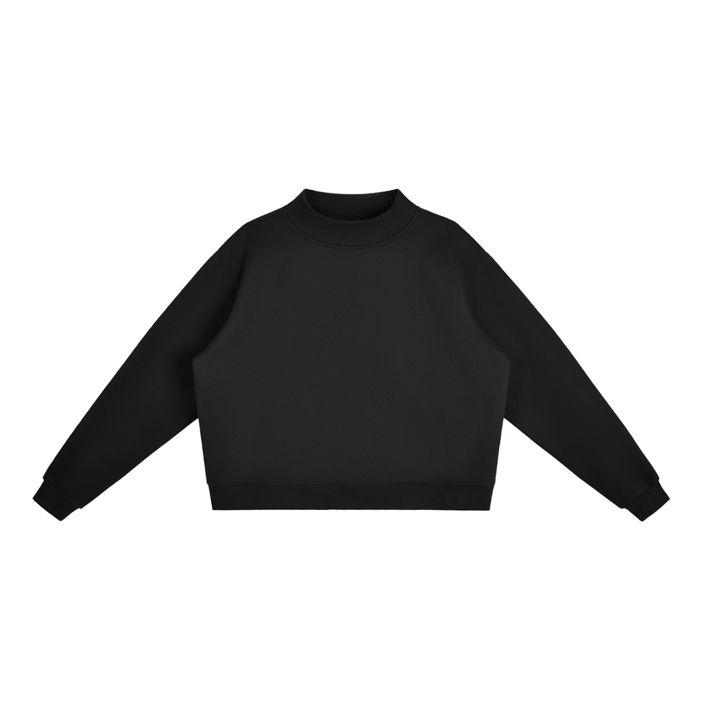 BLANK Essential Fleece Mock-Neck Crew Sweatshirt