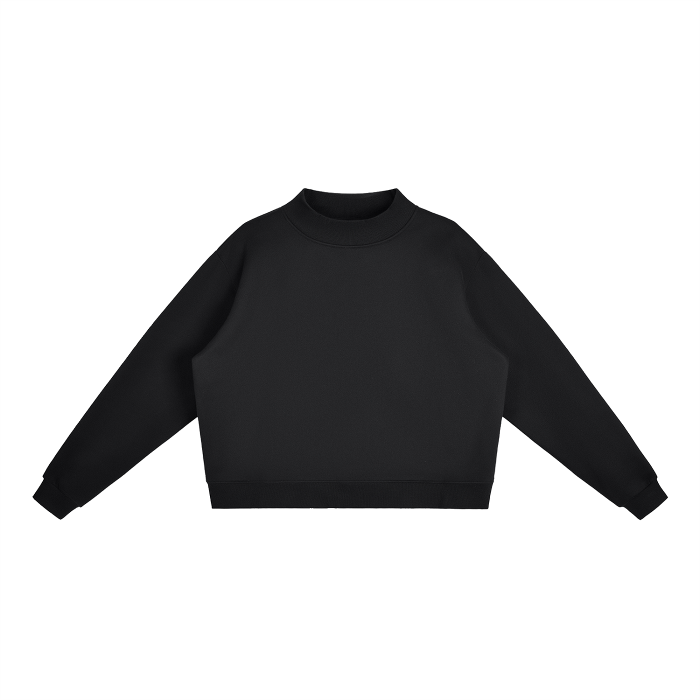 BLANK Essential Fleece Mock-Neck Crew Sweatshirt