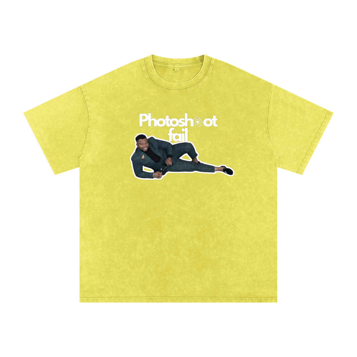 PHOTOSHOOT FAIL by INI Snow Washed Oversized Cotton T-Shirt