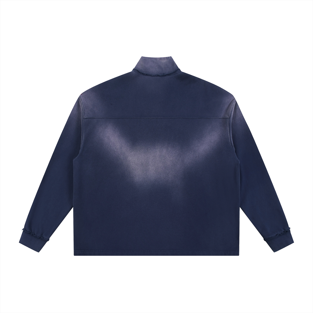 nbfl Sun Fade Raw Edge Quarter-Zip Sweatshirt