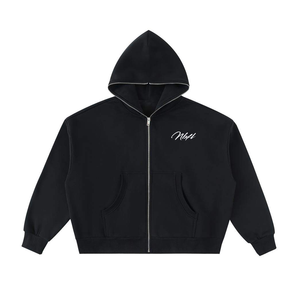 NBFL Fleeced Full-Zip Boxy Hoodie