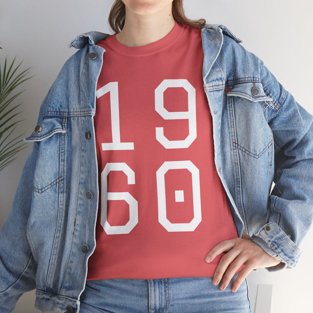 Vintage 1960 Unisex Heavy Cotton Tee - Retro Style T-Shirt