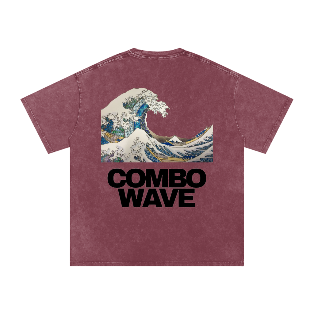 Combo Wave - Snow Washed Oversized Cotton T-Shirt