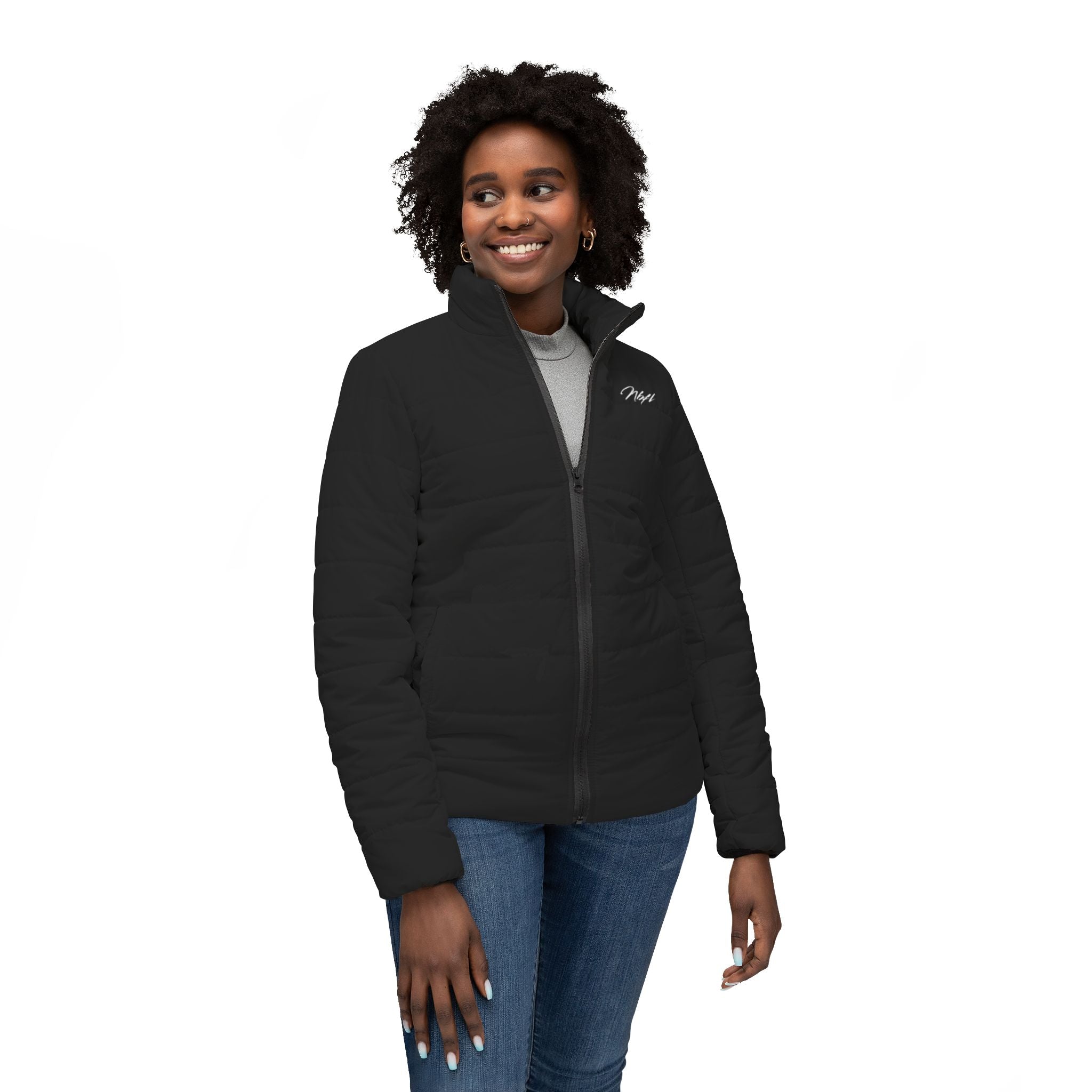 Nbfl Women’s Puffer Jacket — Minimal 'Frosted Essentials' Insulated Winter Coat