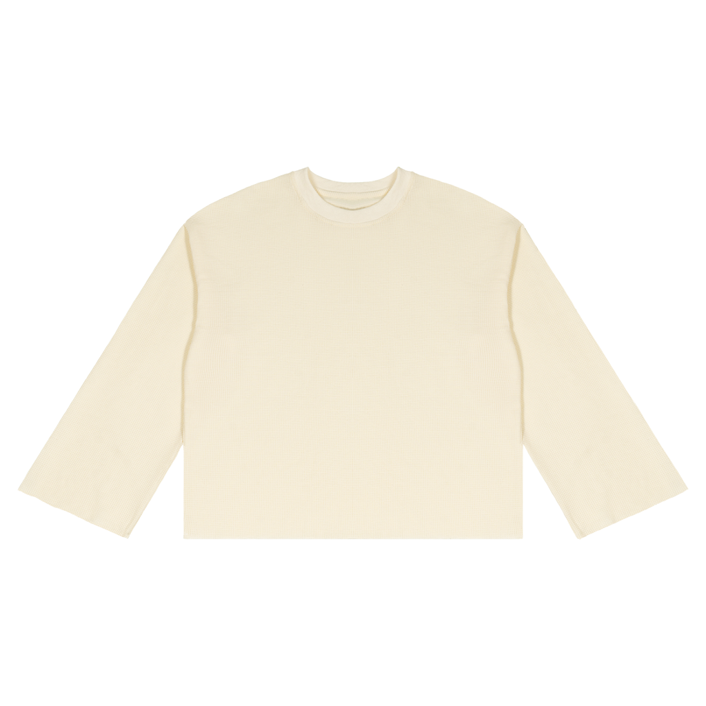 BLANK Unisex Waffle Raw Edge T-Shirt