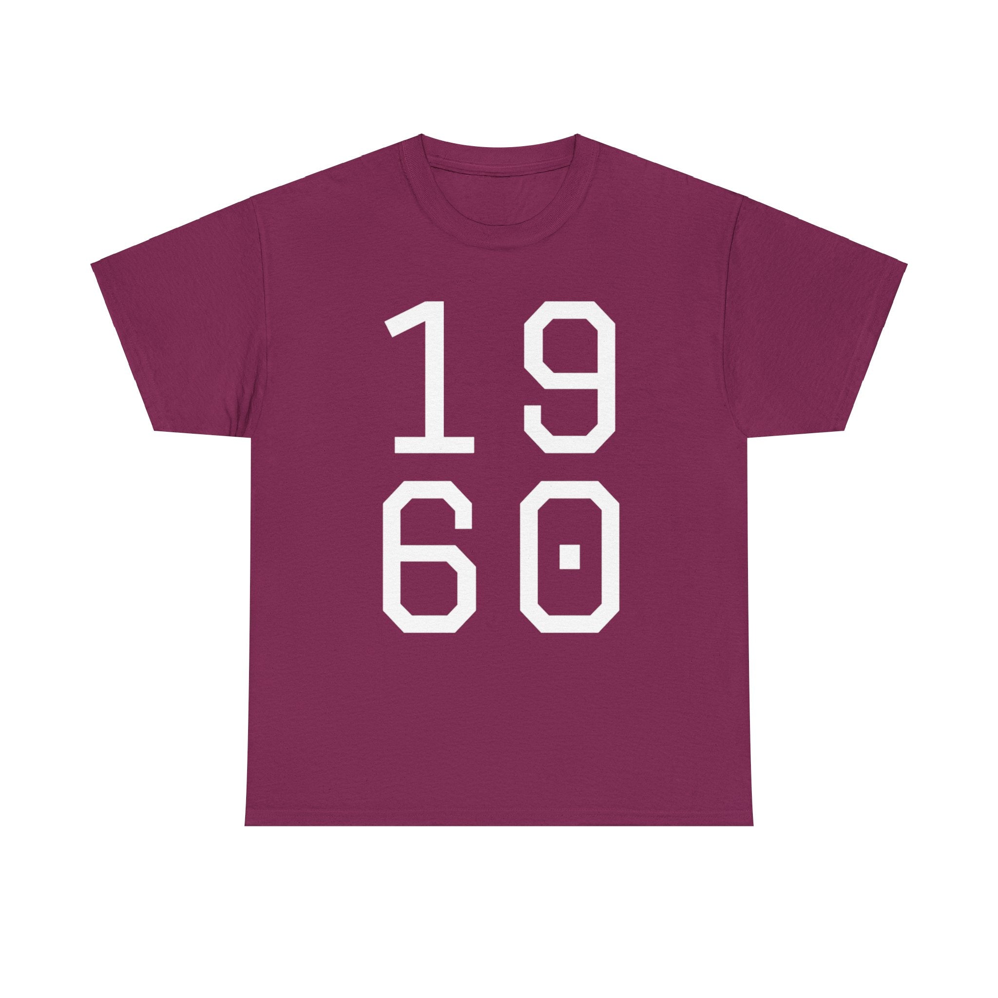 Vintage 1960 Unisex Heavy Cotton Tee - Retro Style T-Shirt