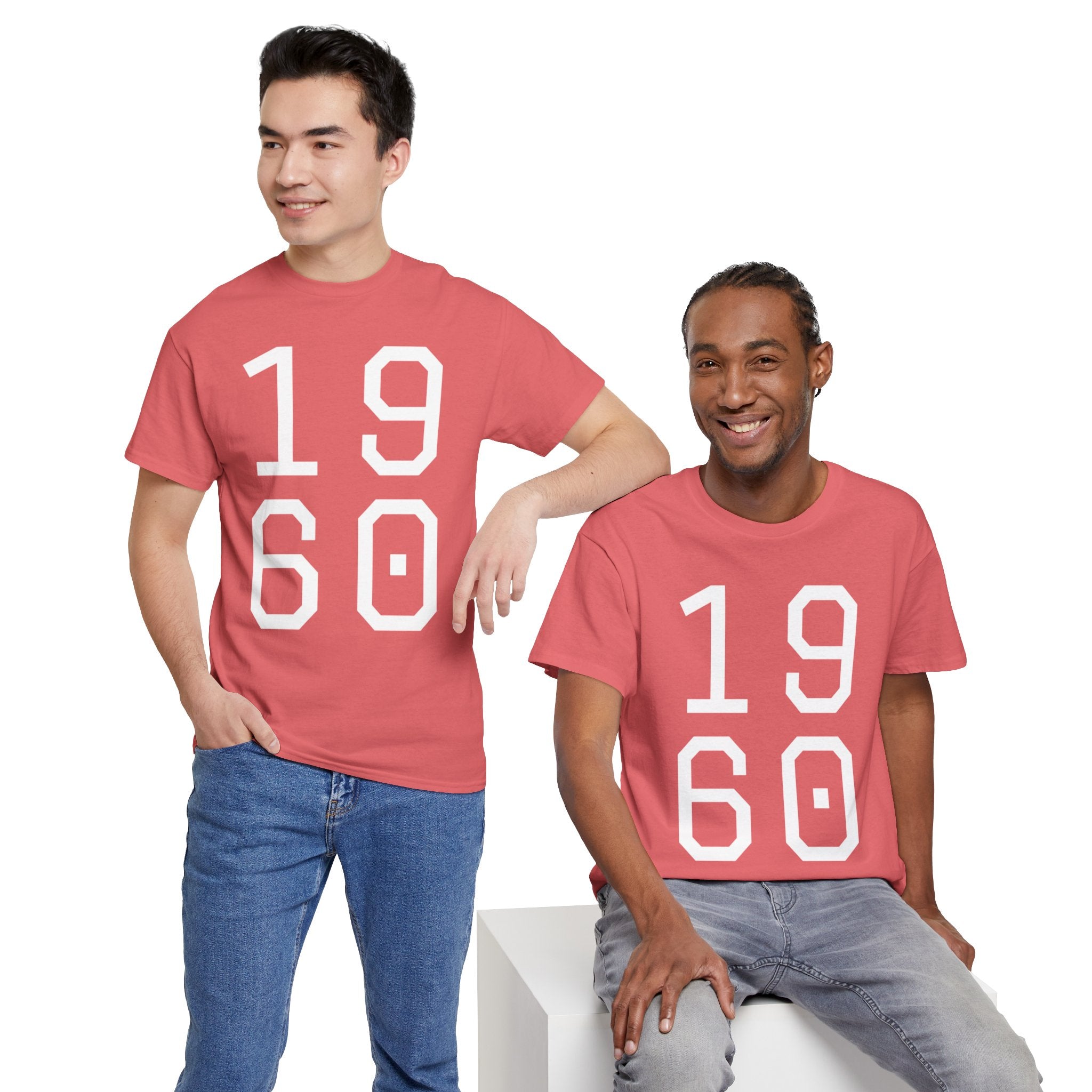 Vintage 1960 Unisex Heavy Cotton Tee - Retro Style T-Shirt
