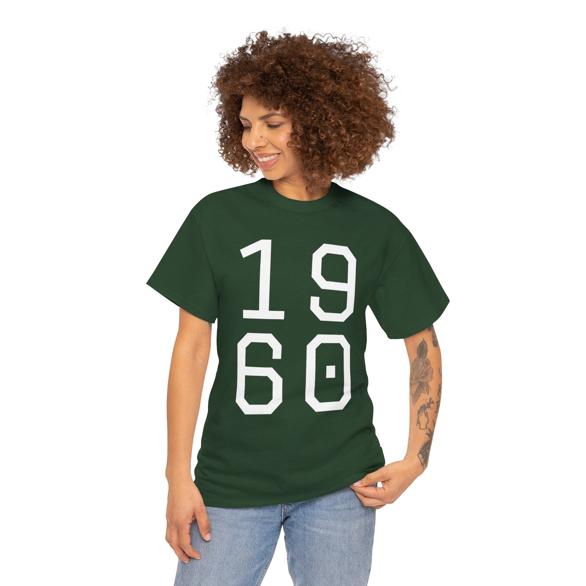 Vintage 1960 Unisex Heavy Cotton Tee - Retro Style T-Shirt