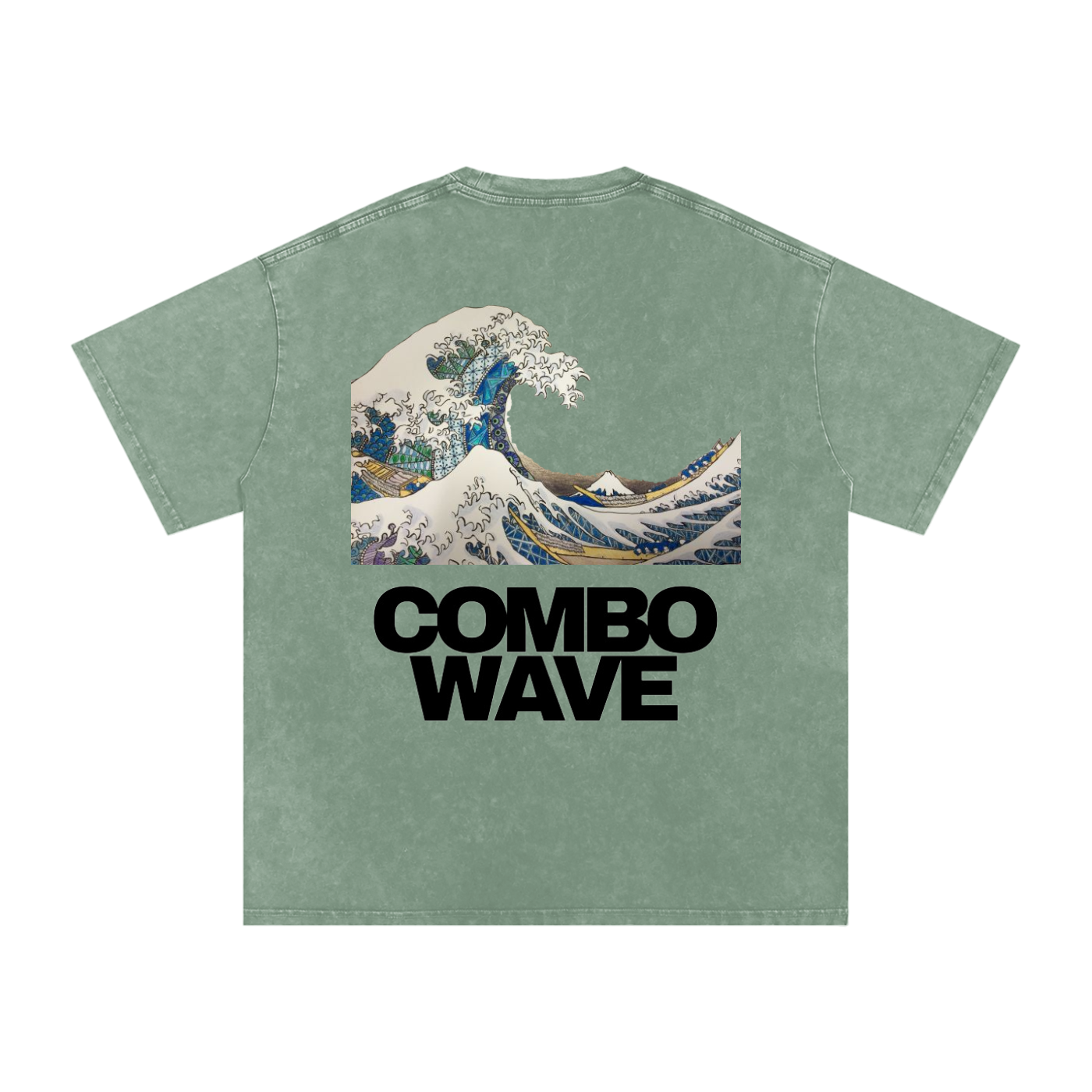Combo Wave - Snow Washed Oversized Cotton T-Shirt