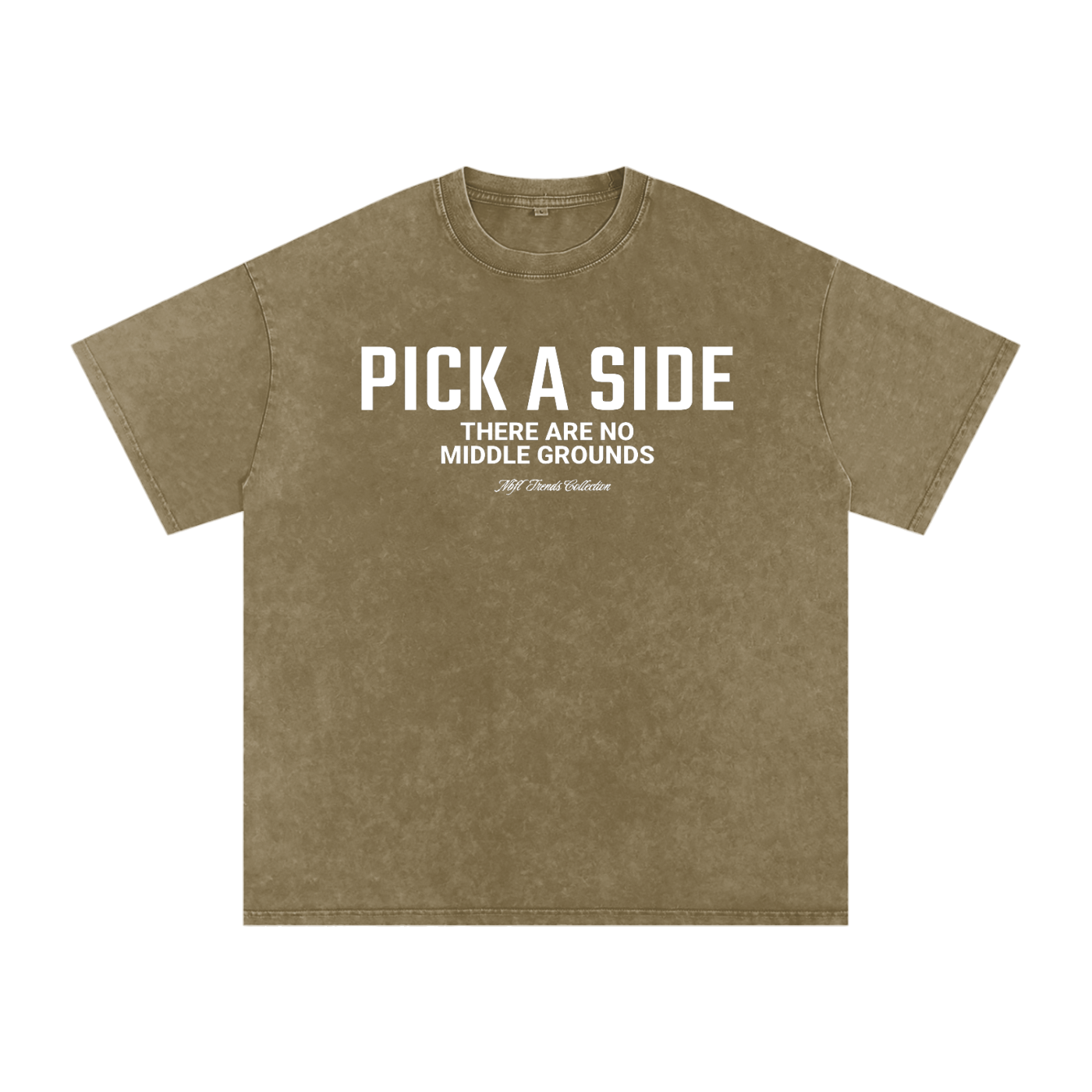 PICK A SIDE Acid Wash Oversize T-Shirt