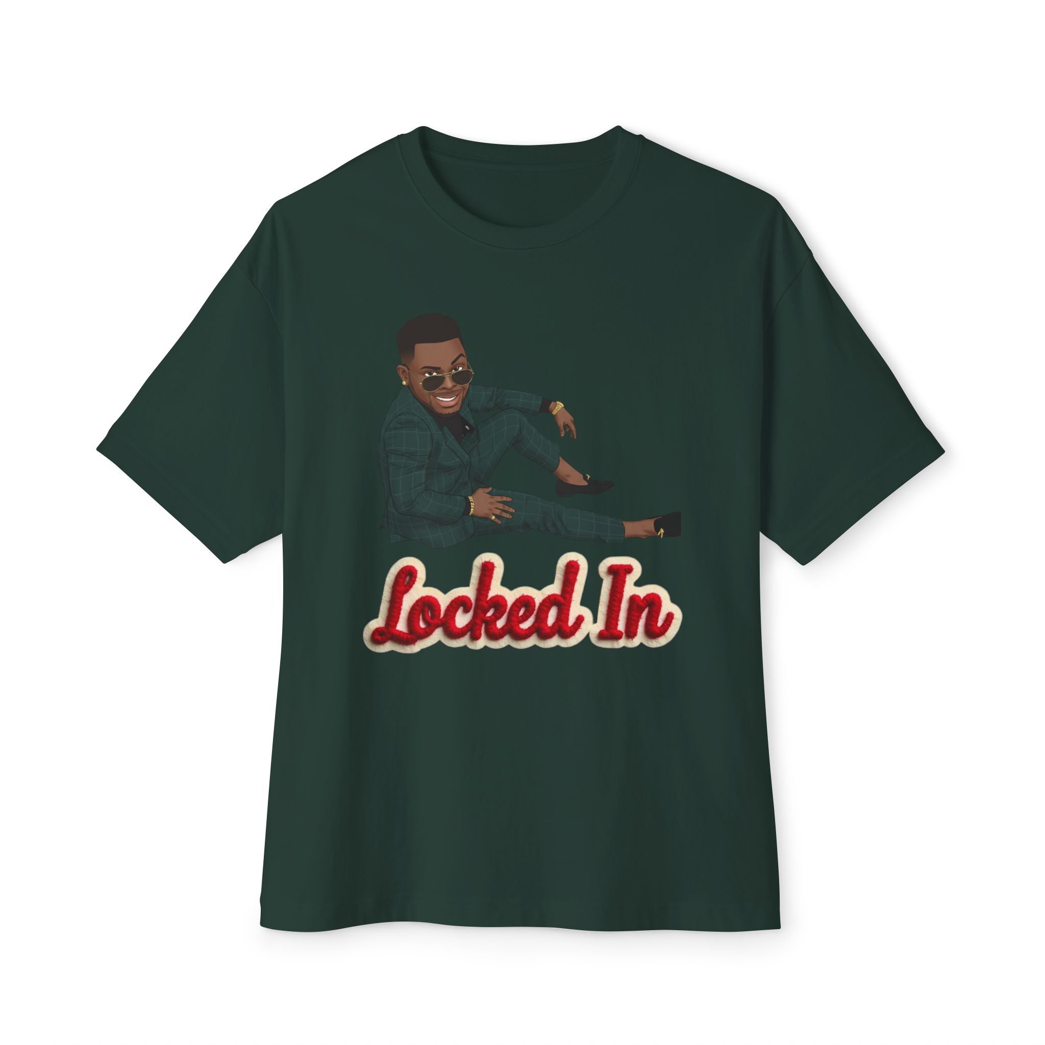 Locked In T‑Shirt By Ini — Motivational Graphic Tee with 'Locked In' Text