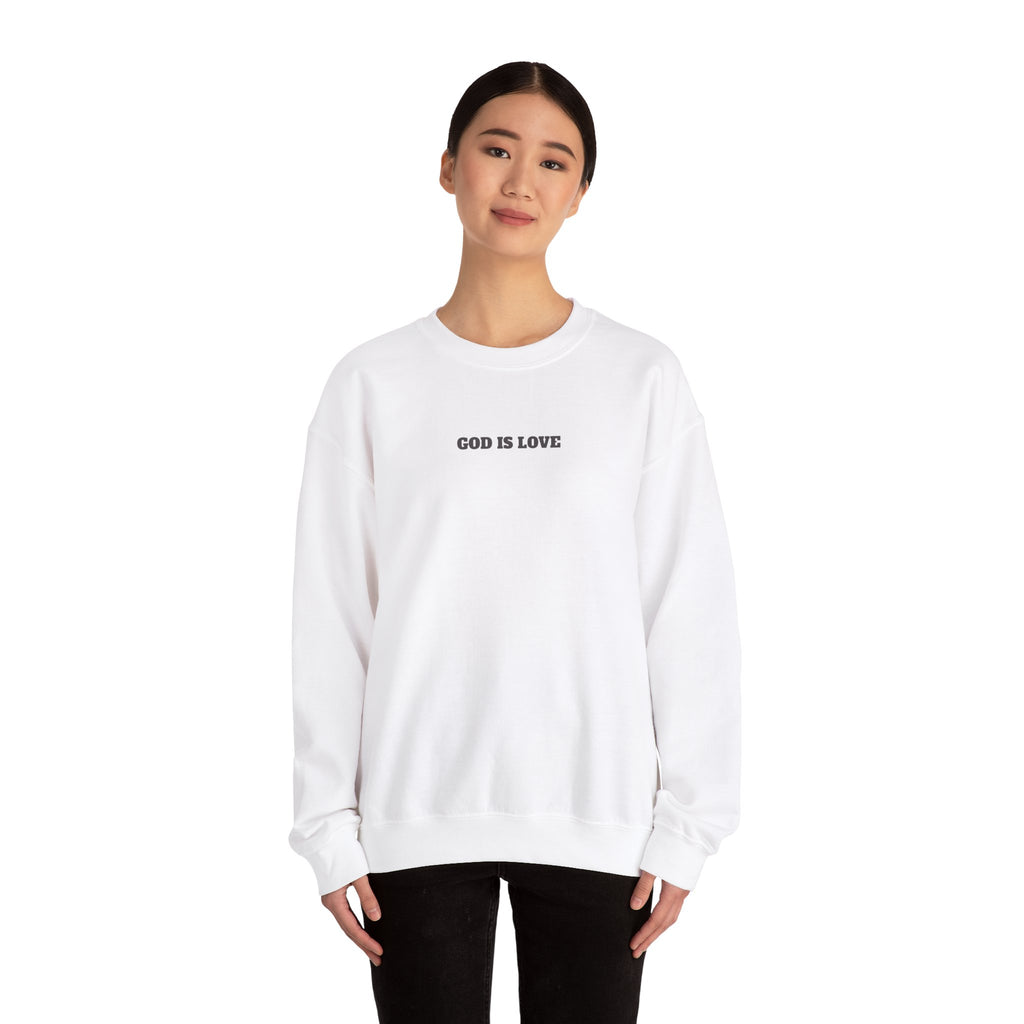 GOD is Love Unisex Crewneck Sweatshirt - "God is Love" Inspirational Apparel