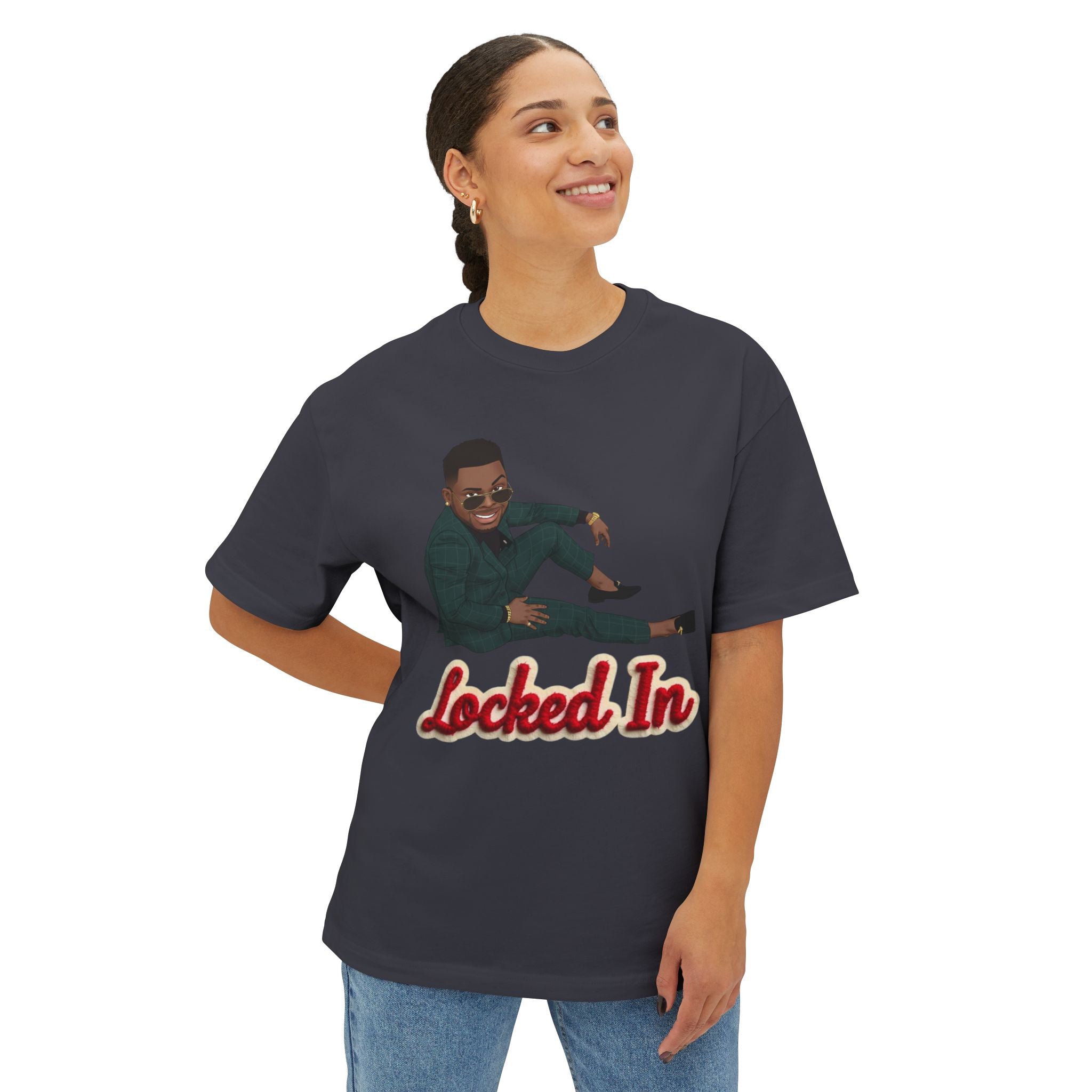 Locked In T‑Shirt By Ini — Motivational Graphic Tee with 'Locked In' Text