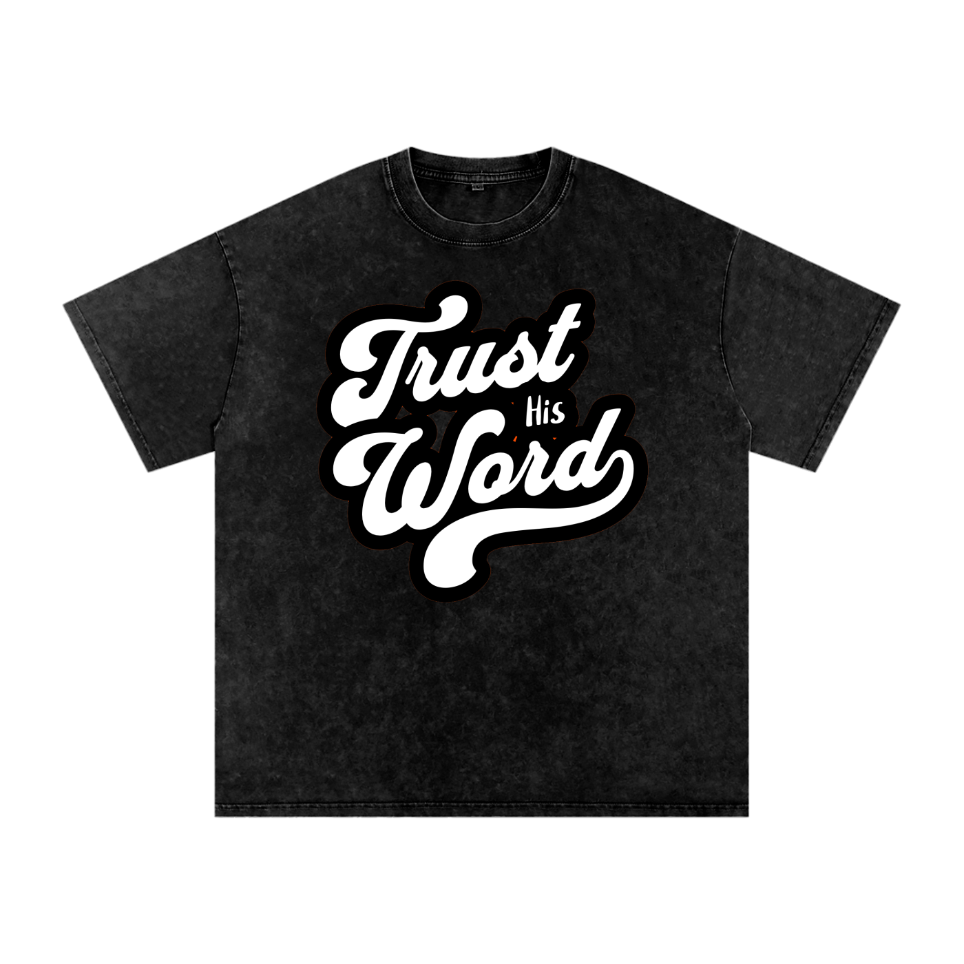 Trust his word Acid Wash Oversize T-Shirt
