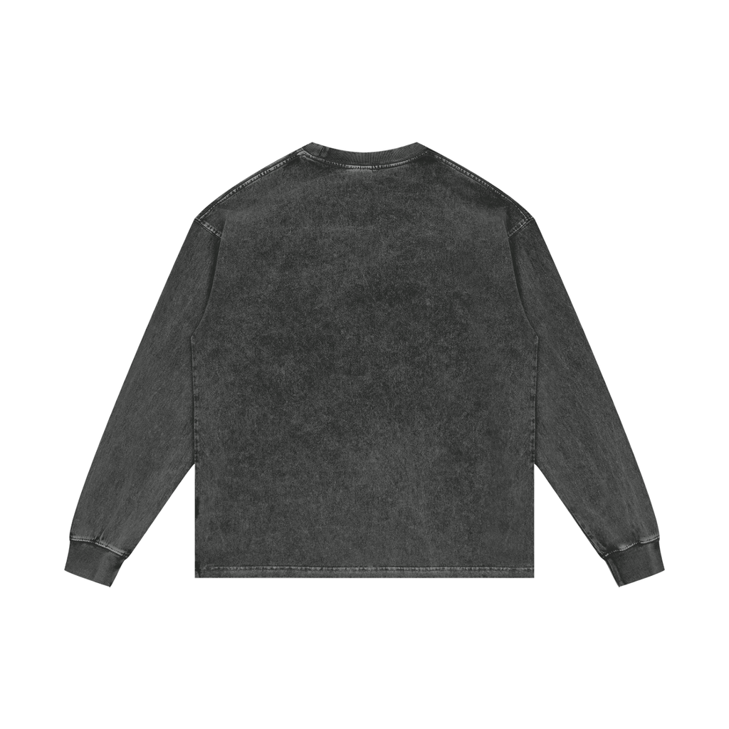 BLANK Acid Wash Oversize Long Sleeve T-Shirt