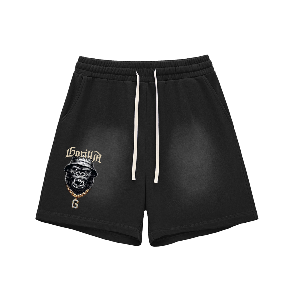 Gorilla Sun Fade Raw Edge Cotton Shorts