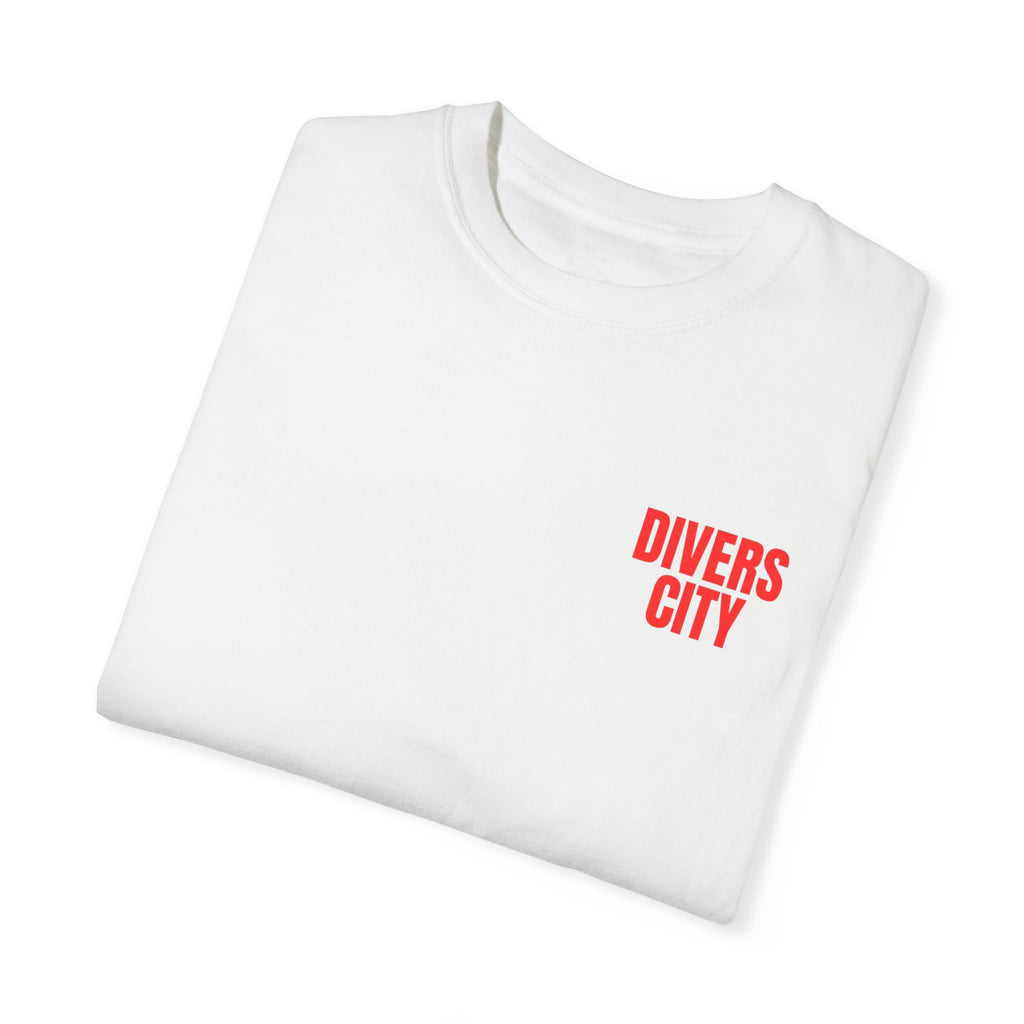 Unisex Garment-Dyed T-Shirt | Casual Streetwear with 'Divers City' Print