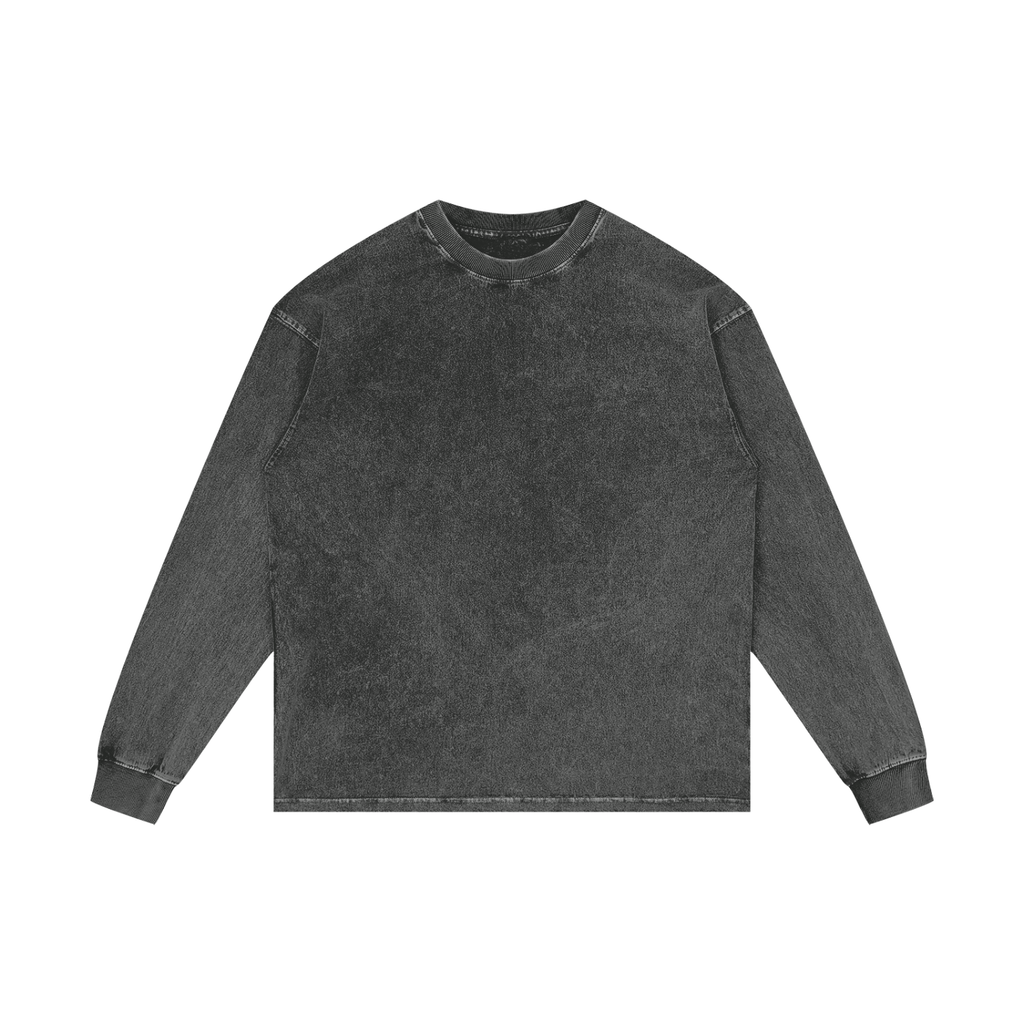 BLANK Acid Wash Oversize Long Sleeve T-Shirt