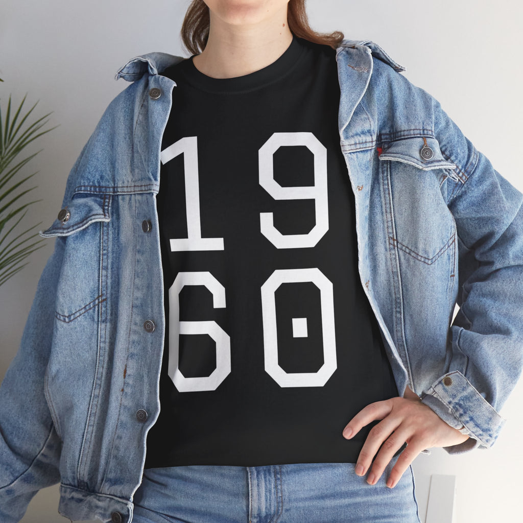 Vintage 1960 Unisex Heavy Cotton Tee - Retro Style T-Shirt
