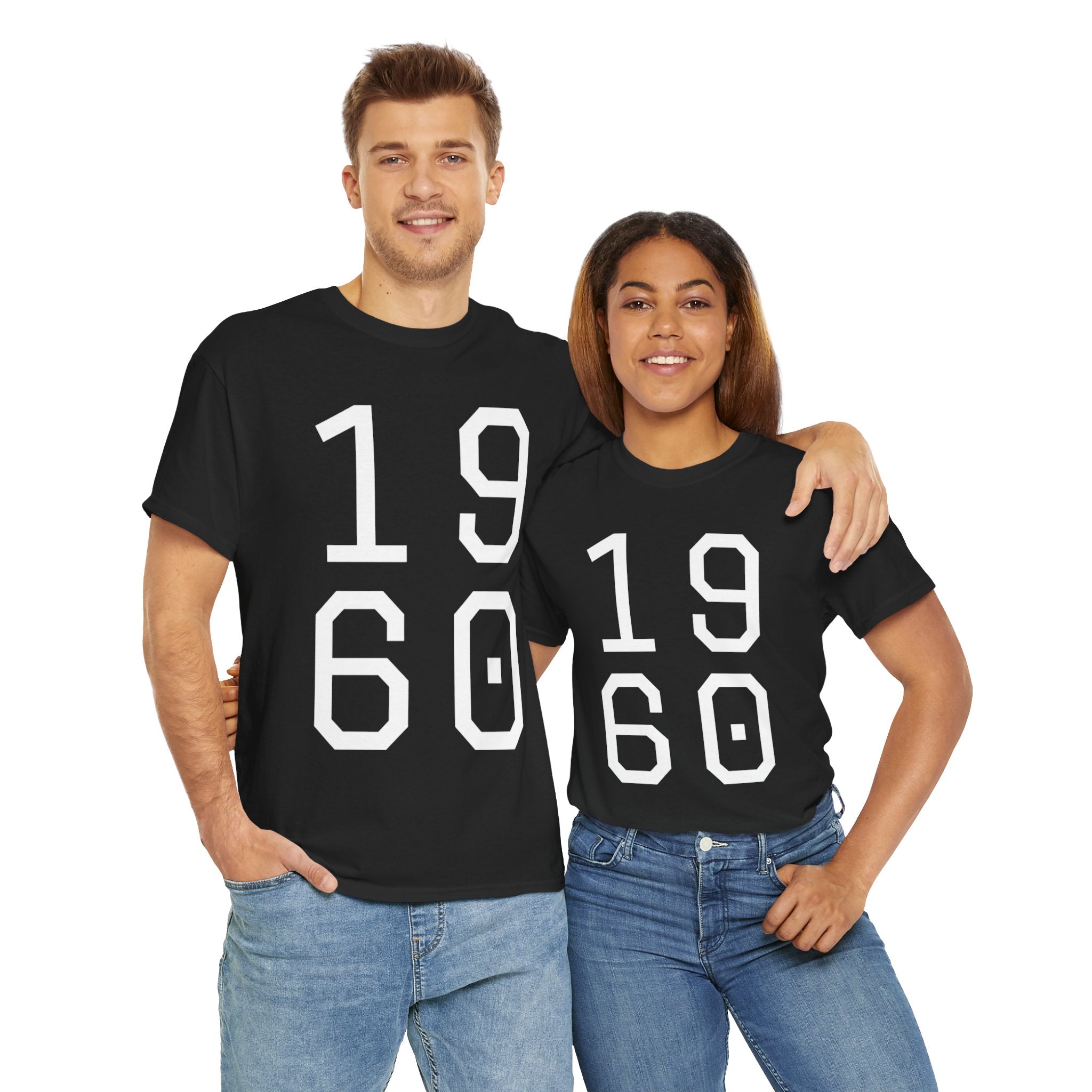 Vintage 1960 Unisex Heavy Cotton Tee - Retro Style T-Shirt