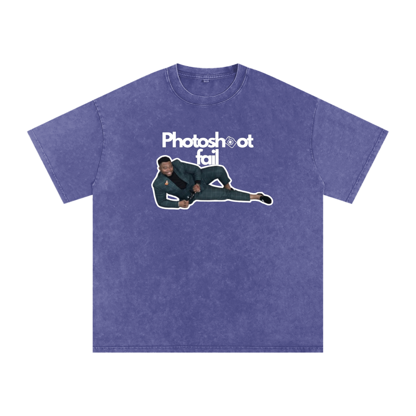 PHOTOSHOOT FAIL by INI Snow Washed Oversized Cotton T-Shirt