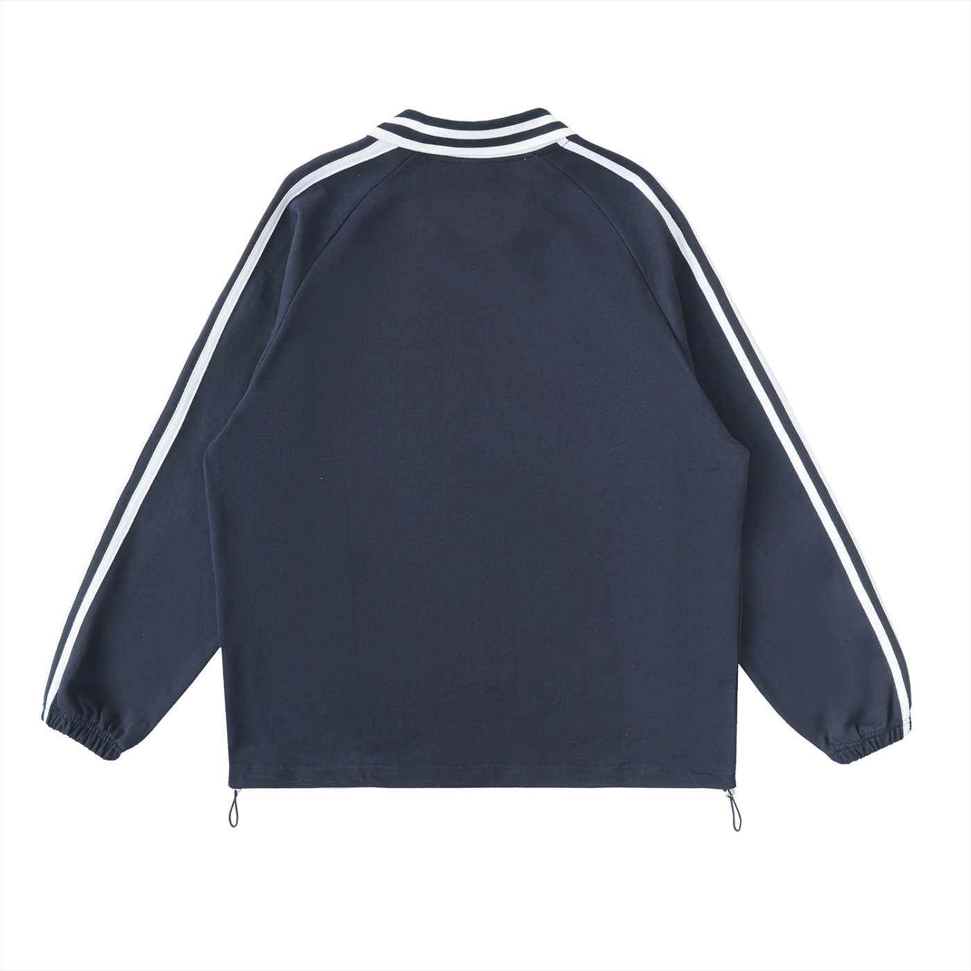 BLANK Contrast Striped Lapel Collar Sweatshirt