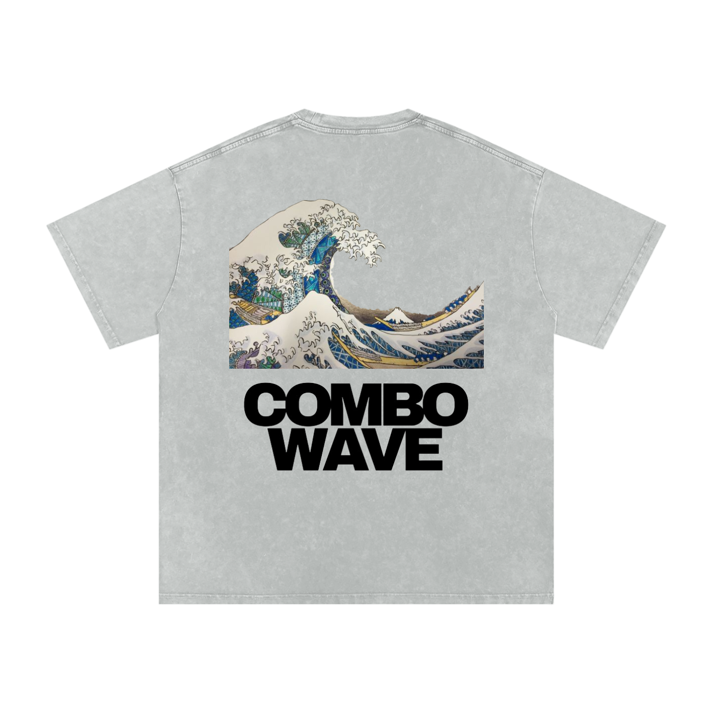 Combo Wave - Snow Washed Oversized Cotton T-Shirt