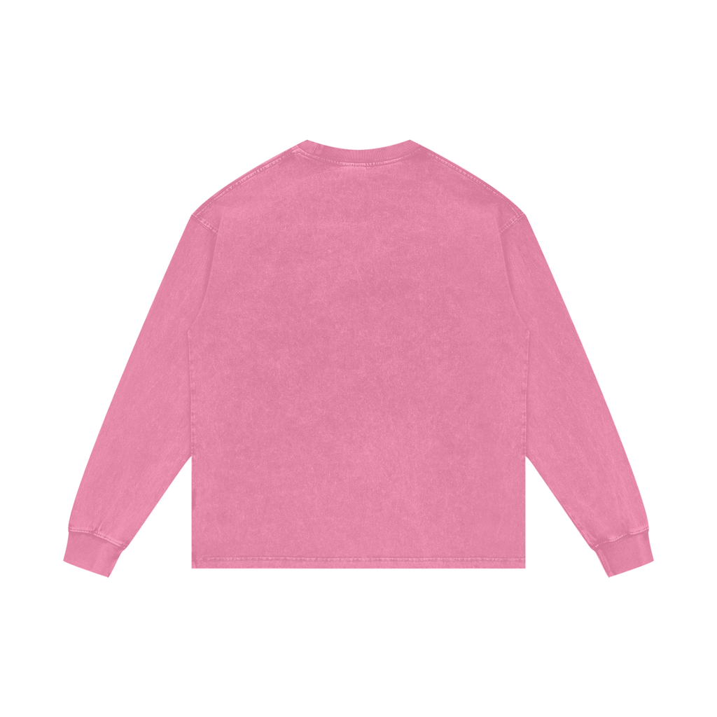 BLANK Acid Wash Oversize Long Sleeve T-Shirt