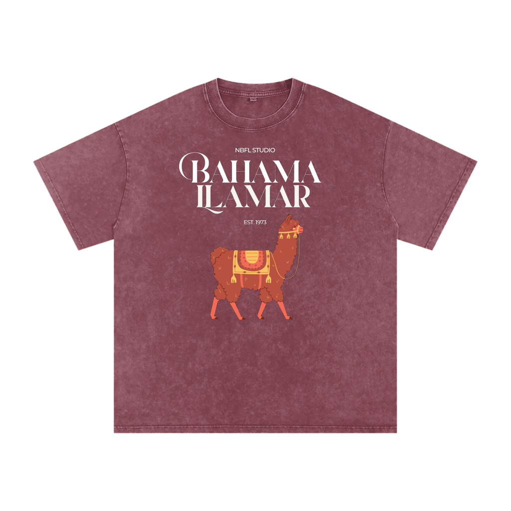 Bahama Llamar Acid Wash Oversize T-Shirt