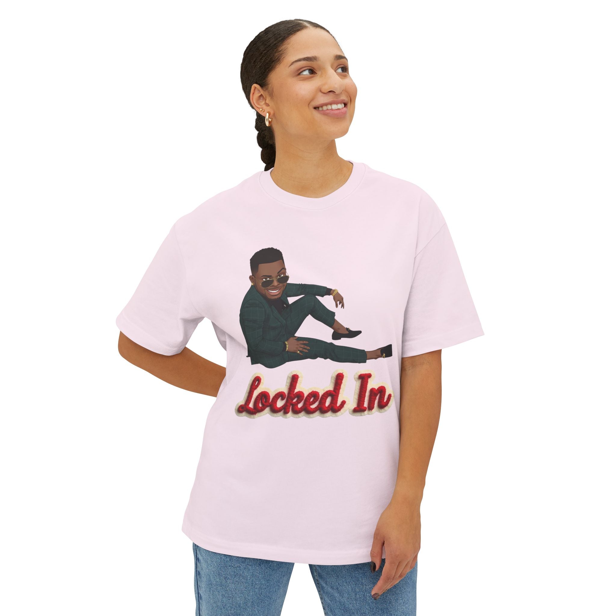 Locked In T‑Shirt By Ini — Motivational Graphic Tee with 'Locked In' Text