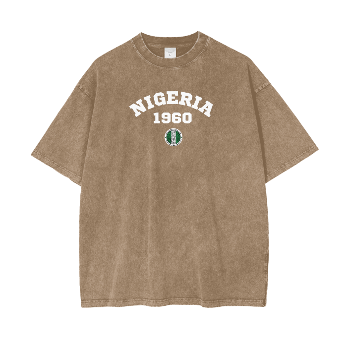 Nigeria 1960 NBFL Acid Wash Oversize T-Shirt