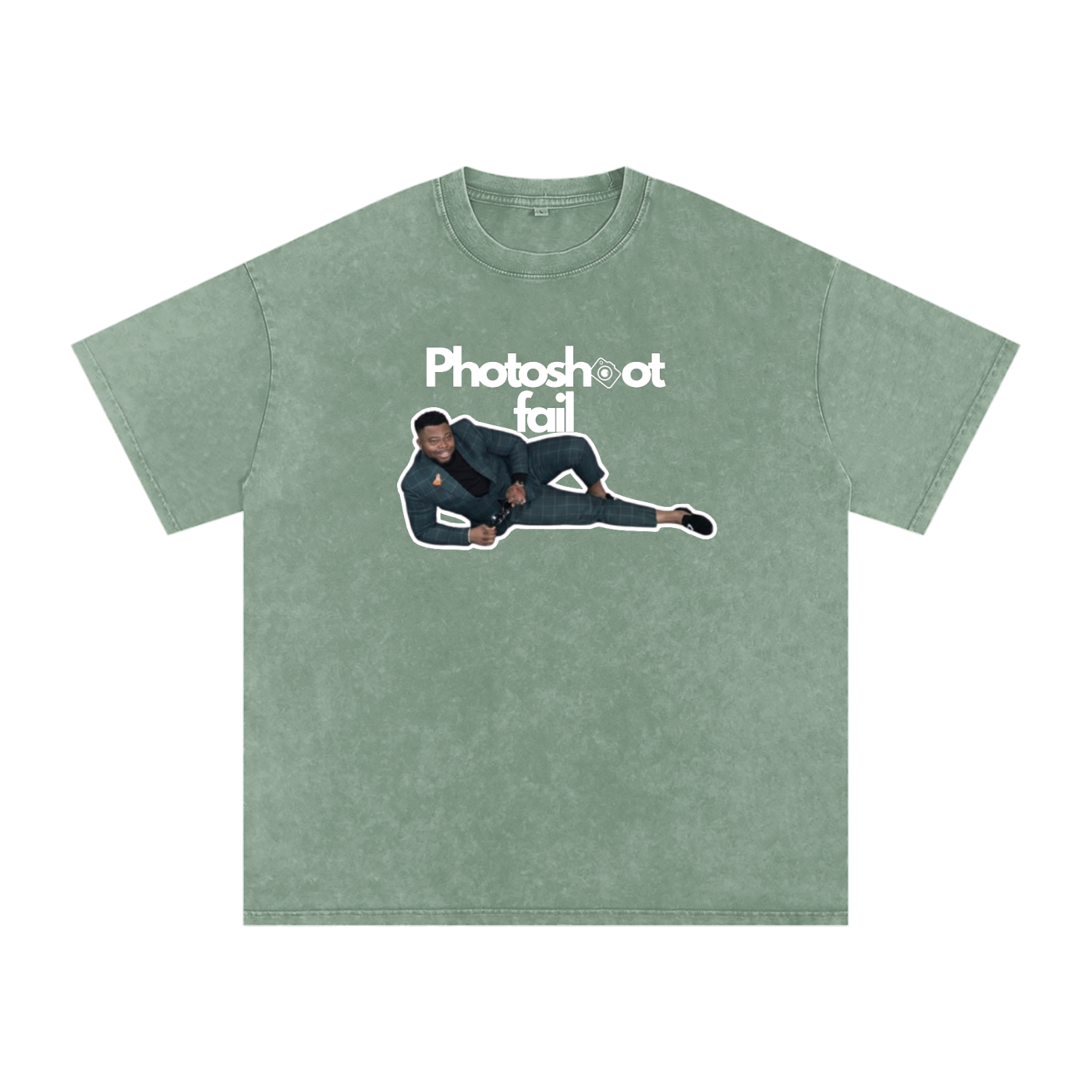 PHOTOSHOOT FAIL by INI Snow Washed Oversized Cotton T-Shirt