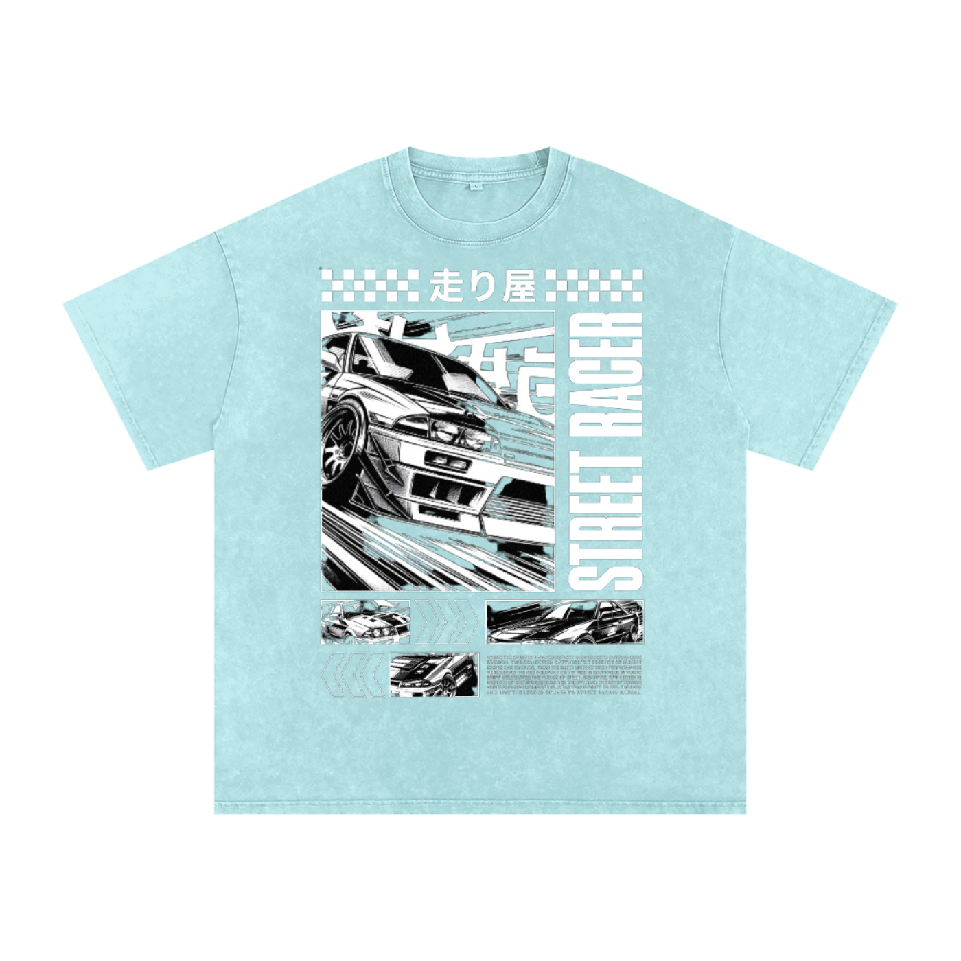Street racer Acid Wash Oversize T-Shirt