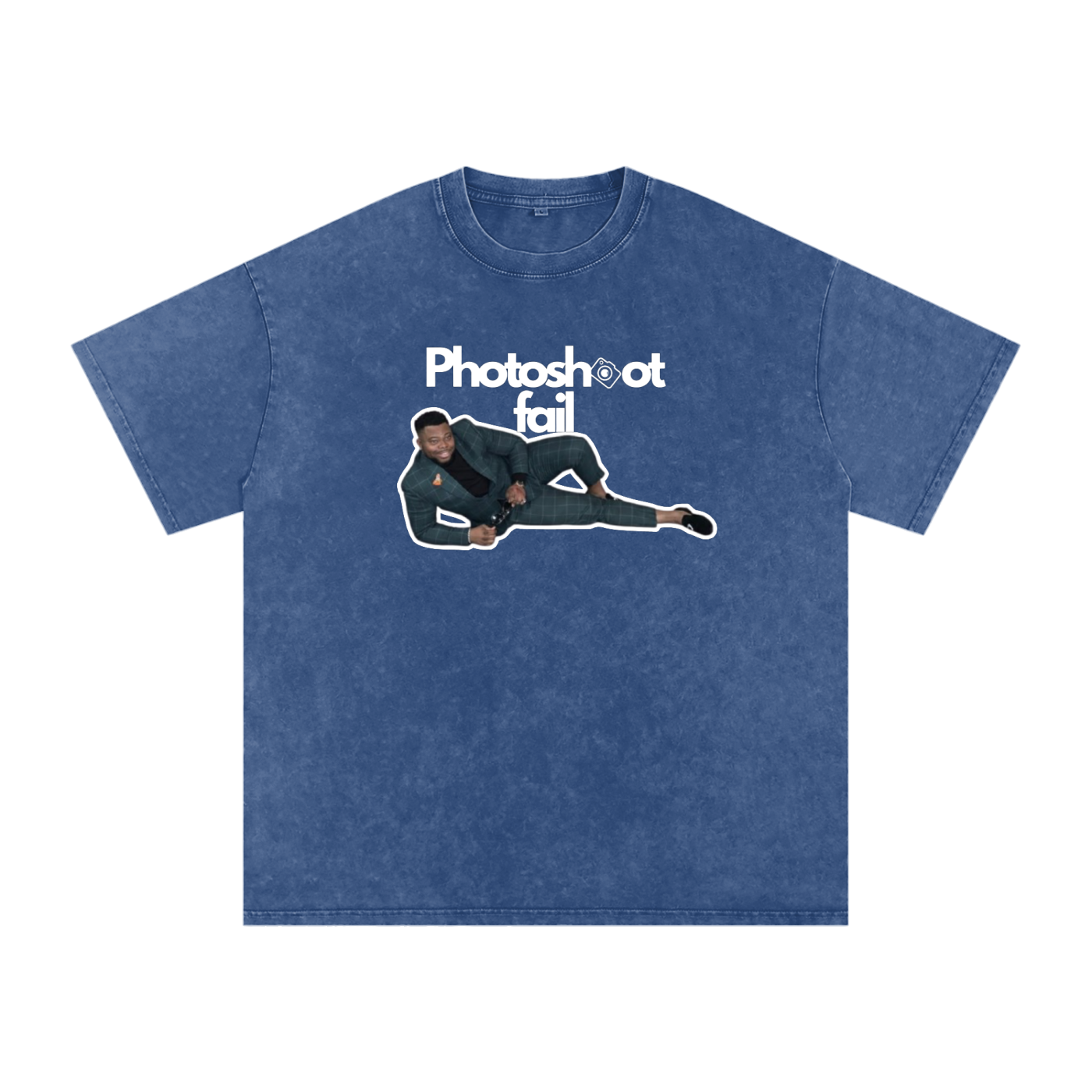 PHOTOSHOOT FAIL by INI Snow Washed Oversized Cotton T-Shirt