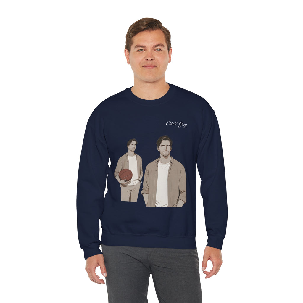 Chill Guy Sweatshirt – Unisex Heavy Blend™ Crewneck for Sports Lovers