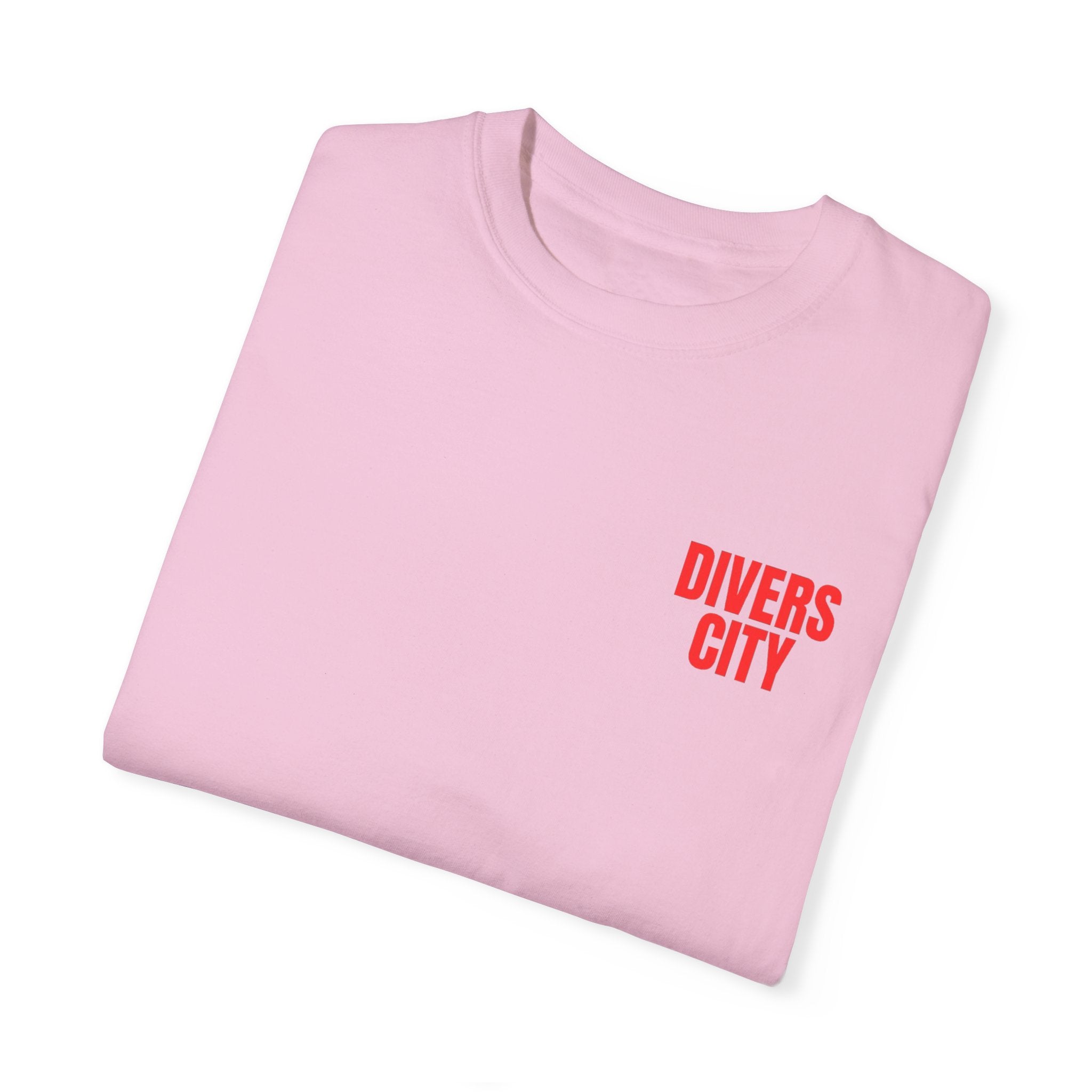 Unisex Garment-Dyed T-Shirt | Casual Streetwear with 'Divers City' Print