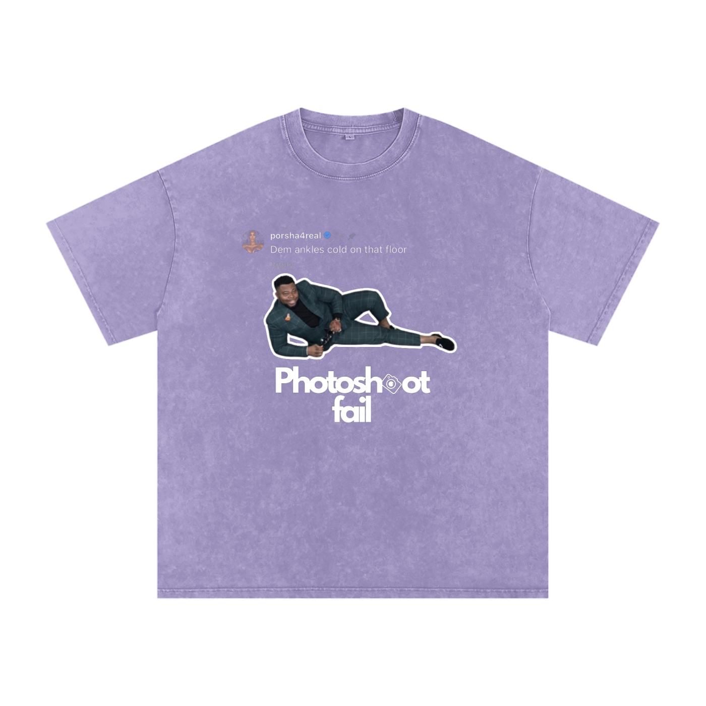 cold ankles - failed photoshoot - by INI - Snow Washed Oversized Cotton T-Shirt
