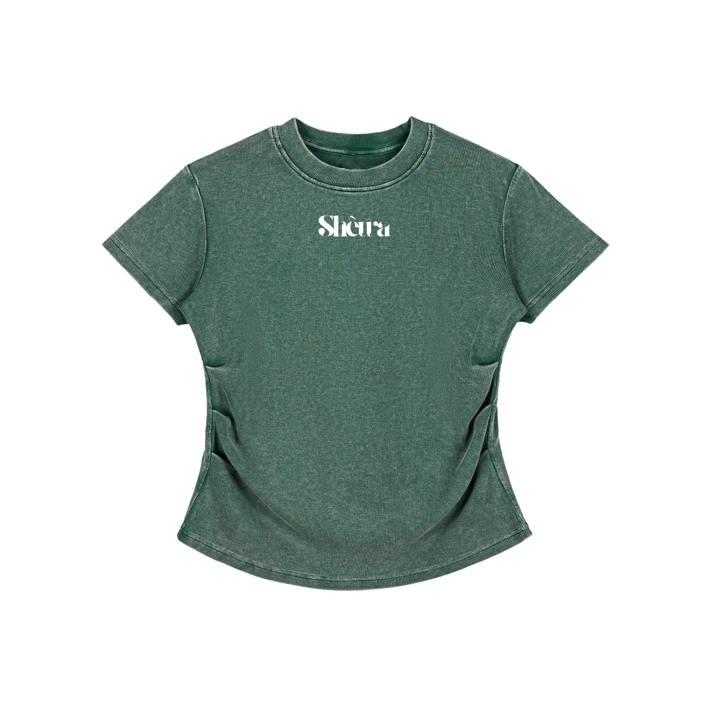 SHEWA Vintage Washed Bodycon Cotton T-Shirt