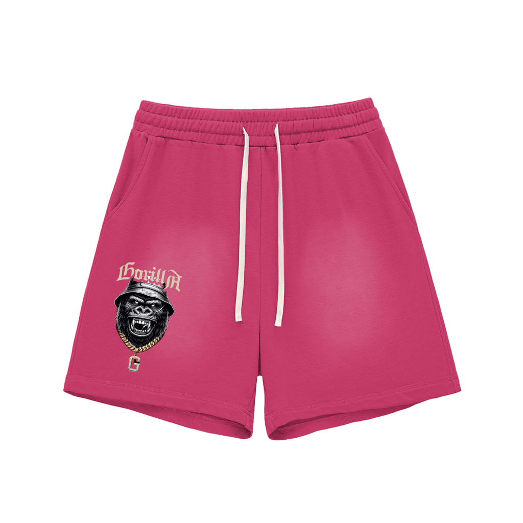 Gorilla Sun Fade Raw Edge Cotton Shorts