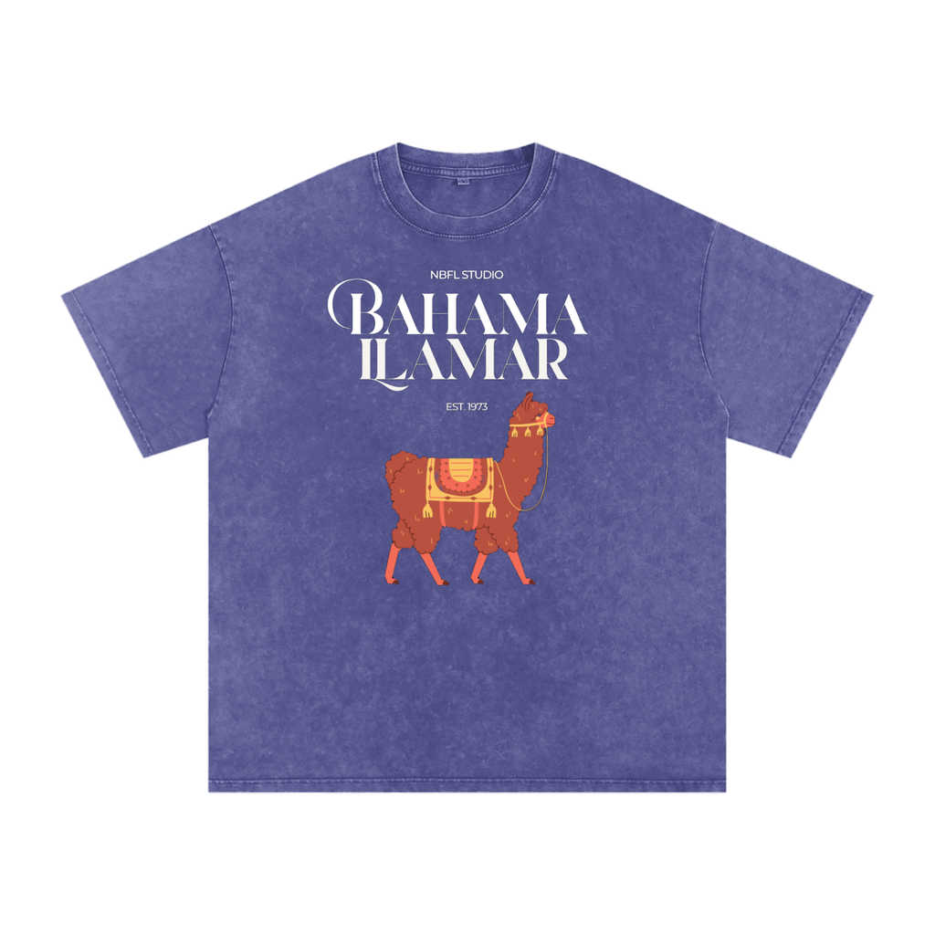 Bahama Llamar Acid Wash Oversize T-Shirt