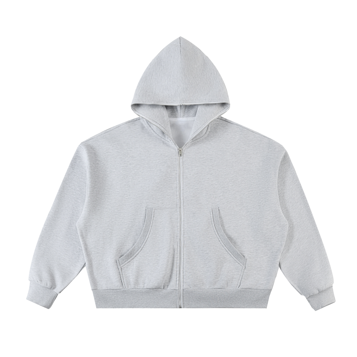 BLANK Fleeced Full-Zip Boxy Hoodie