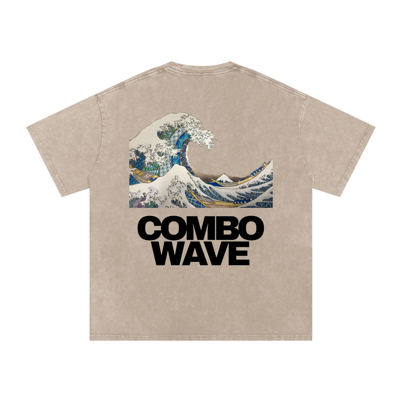 Combo Wave - Snow Washed Oversized Cotton T-Shirt