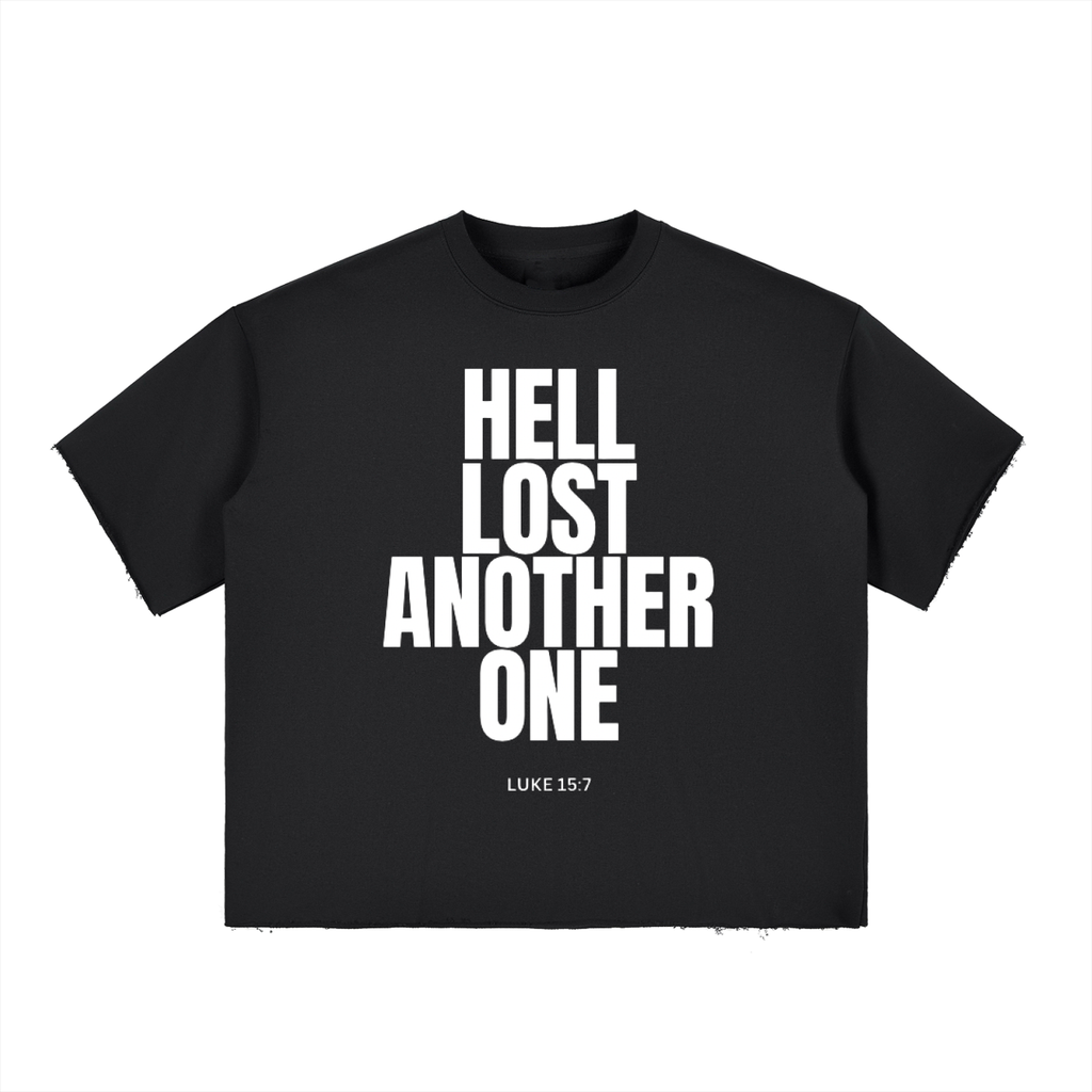 Hell lost another one Boxy Half-Sleeve Raw-Edge Unisex T-Shirt