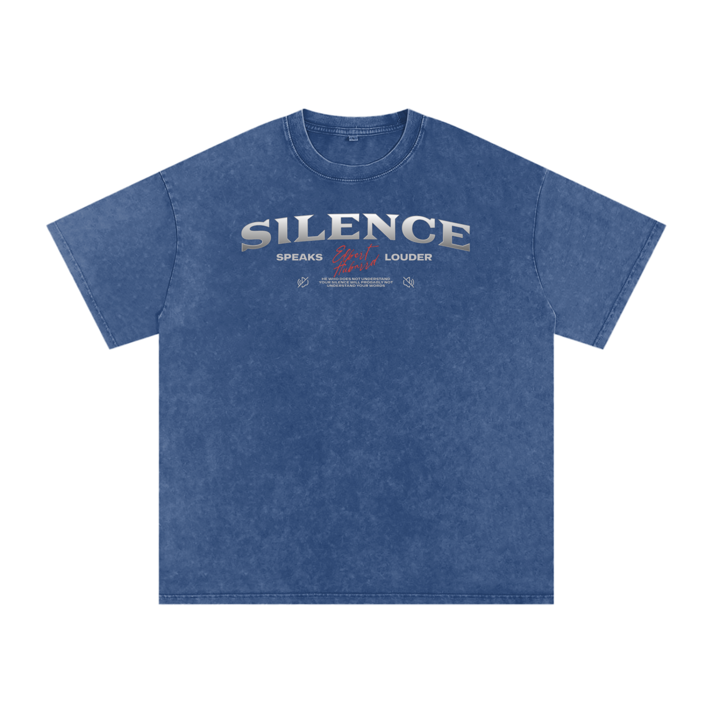 Silence speaks louder Acid Wash Oversize T-Shirt