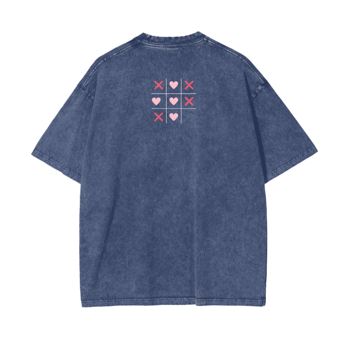 XOXO Acid Wash Oversize T-Shirt