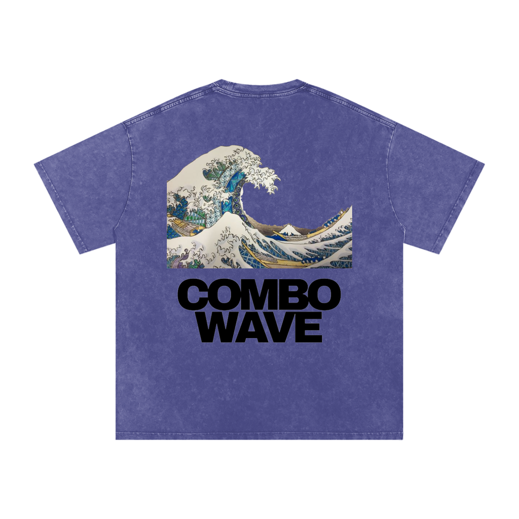 Combo Wave - Snow Washed Oversized Cotton T-Shirt